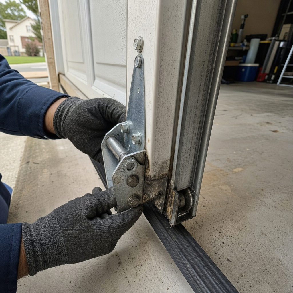 Garage door roller adjustment for emergency repair in San Antonio, TX