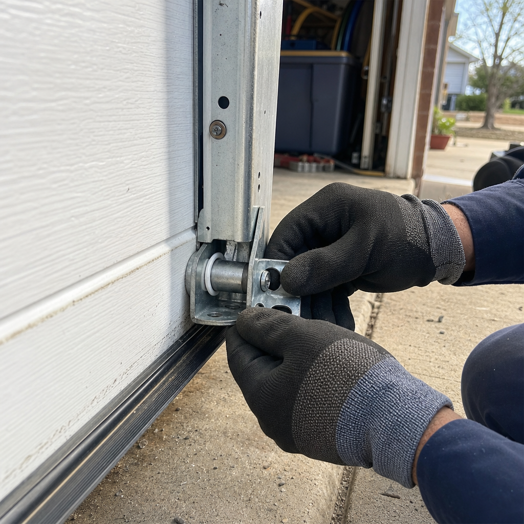 Garage door roller bracket repair in San Antonio, TX